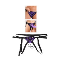 Purple And Black Universal Harness Strap On