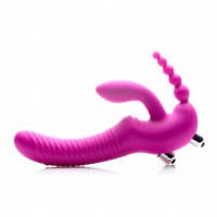 XR Regal Rider Vibrating Silicone Strapless Strap On Triple G Di